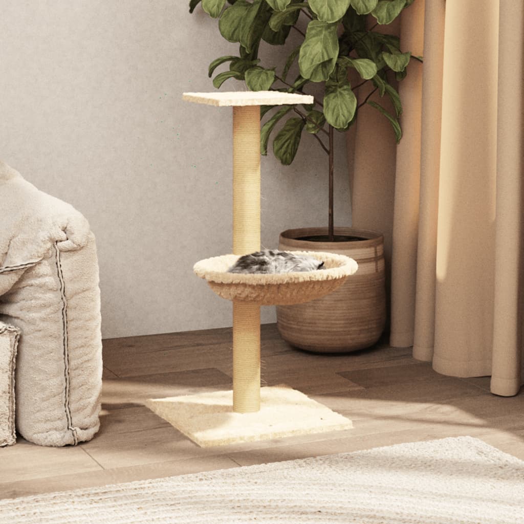 Kattenmeubel Met Sisal Krabpaal 74 Cm 3 kleuren - Zimpel