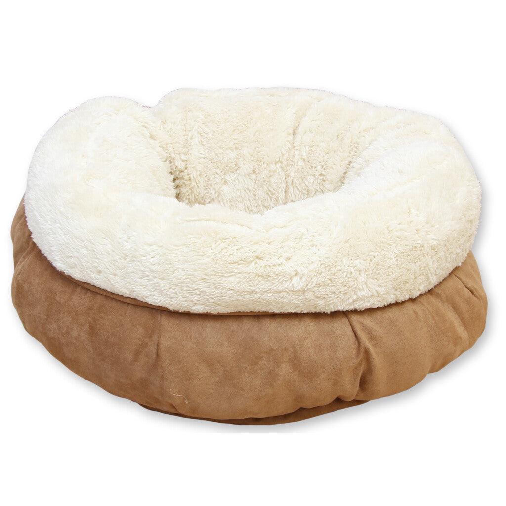 AFP Lambswool Donut Bed TAN Grijs - Zimpel