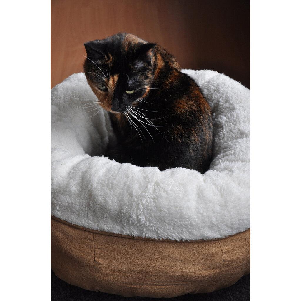 AFP Lambswool Donut Bed TAN Grijs - Zimpel