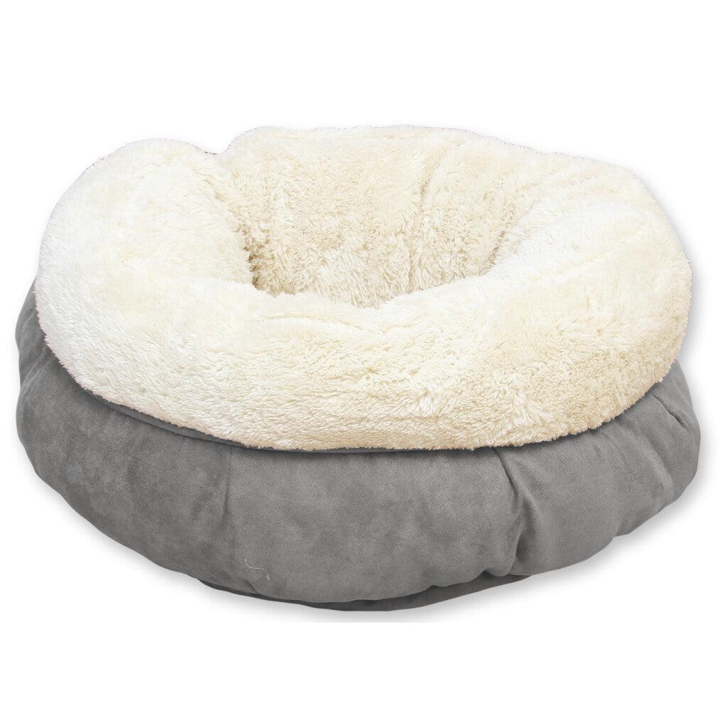 AFP Lambswool Donut Bed TAN Grijs - Zimpel
