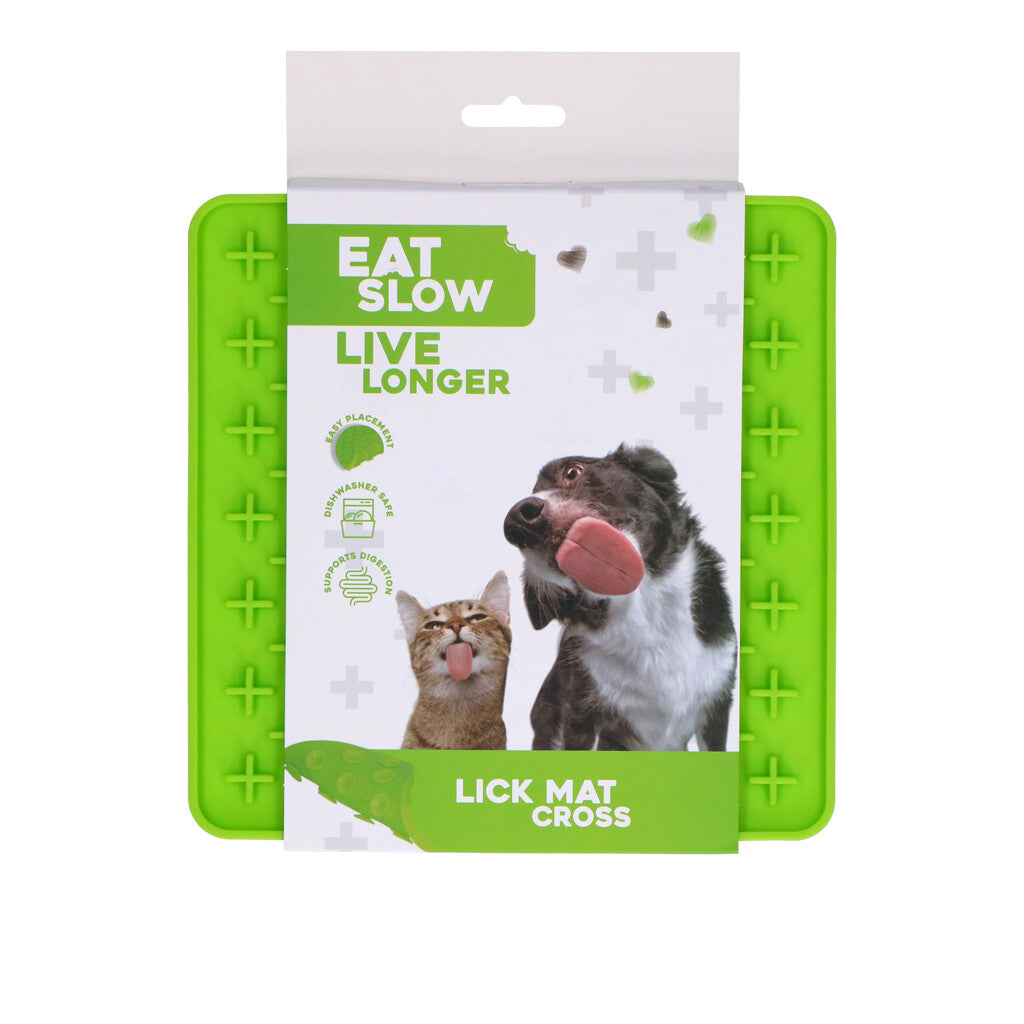 Eat Slow Live Longer Lick Mat Bones Rood