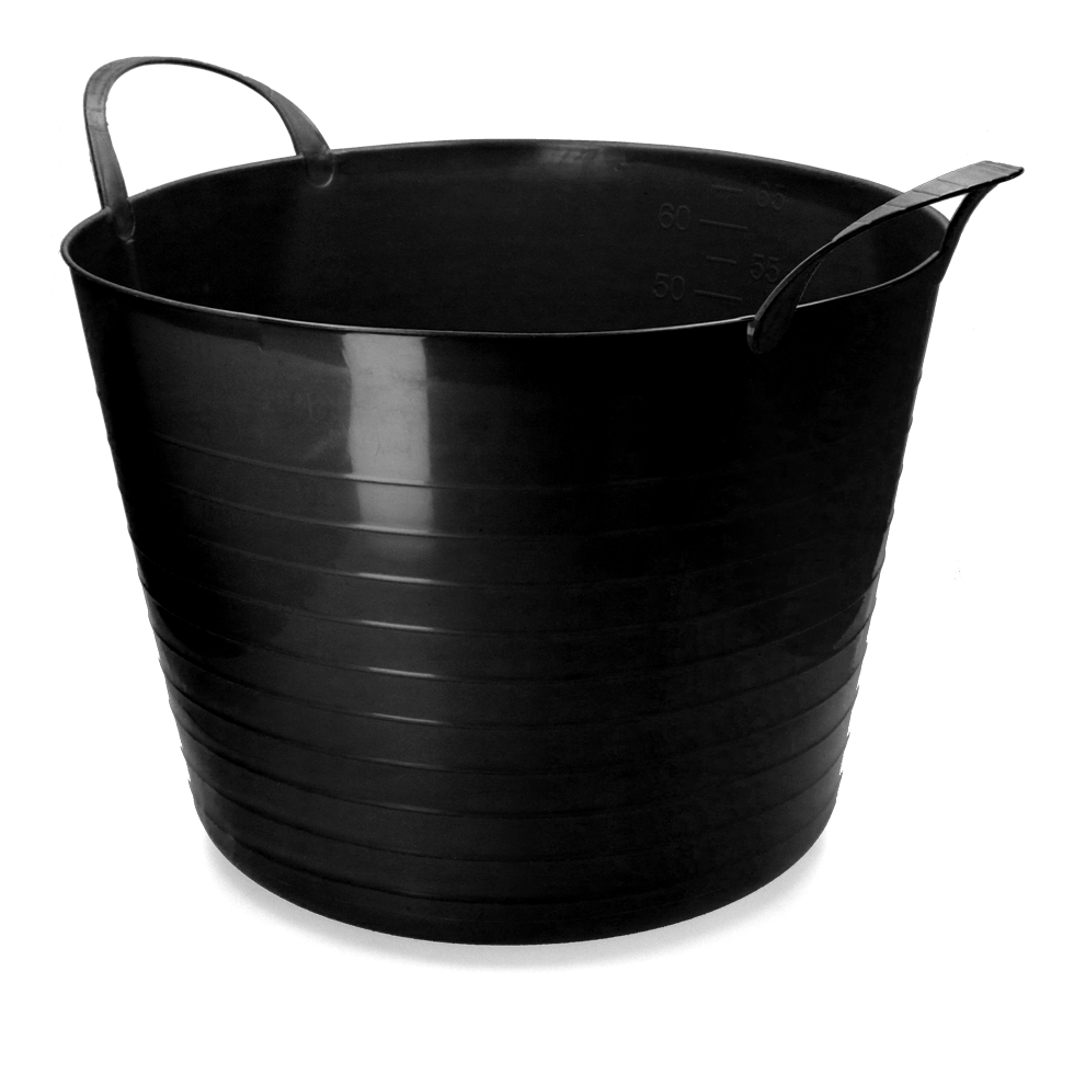 vPlast Emmer V-Trug Flexi 65 l Zwart