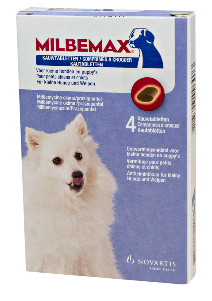 Milbemax Kauwtabletten Hond Klein Chewy <5kg 4 tabl.