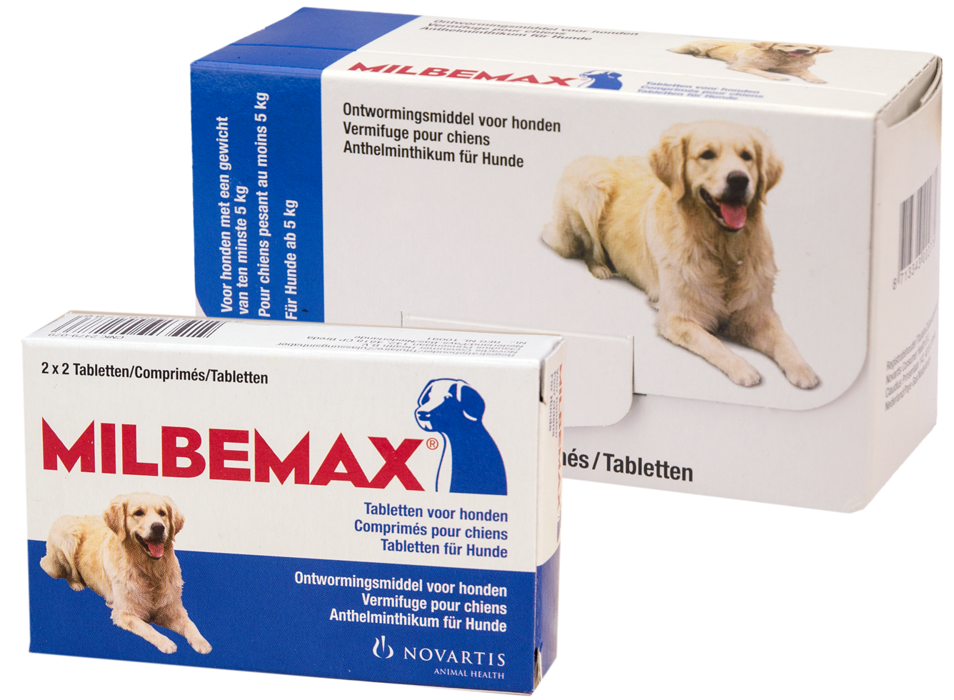 Milbemax Tabletten Hond Groot 5-75kg 2 tabl.