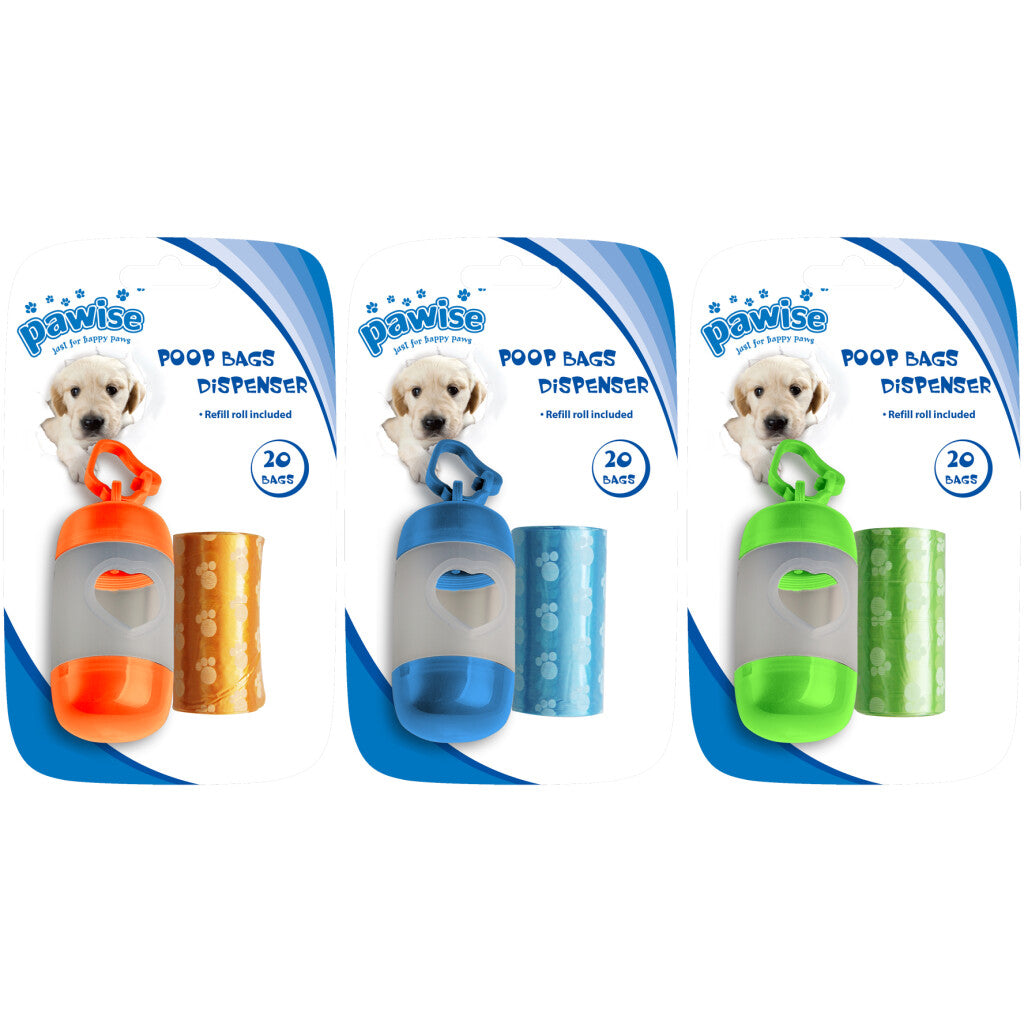 Pawise Poop Bags Dispenser (incl. 2 x 20 bags) - Zimpel