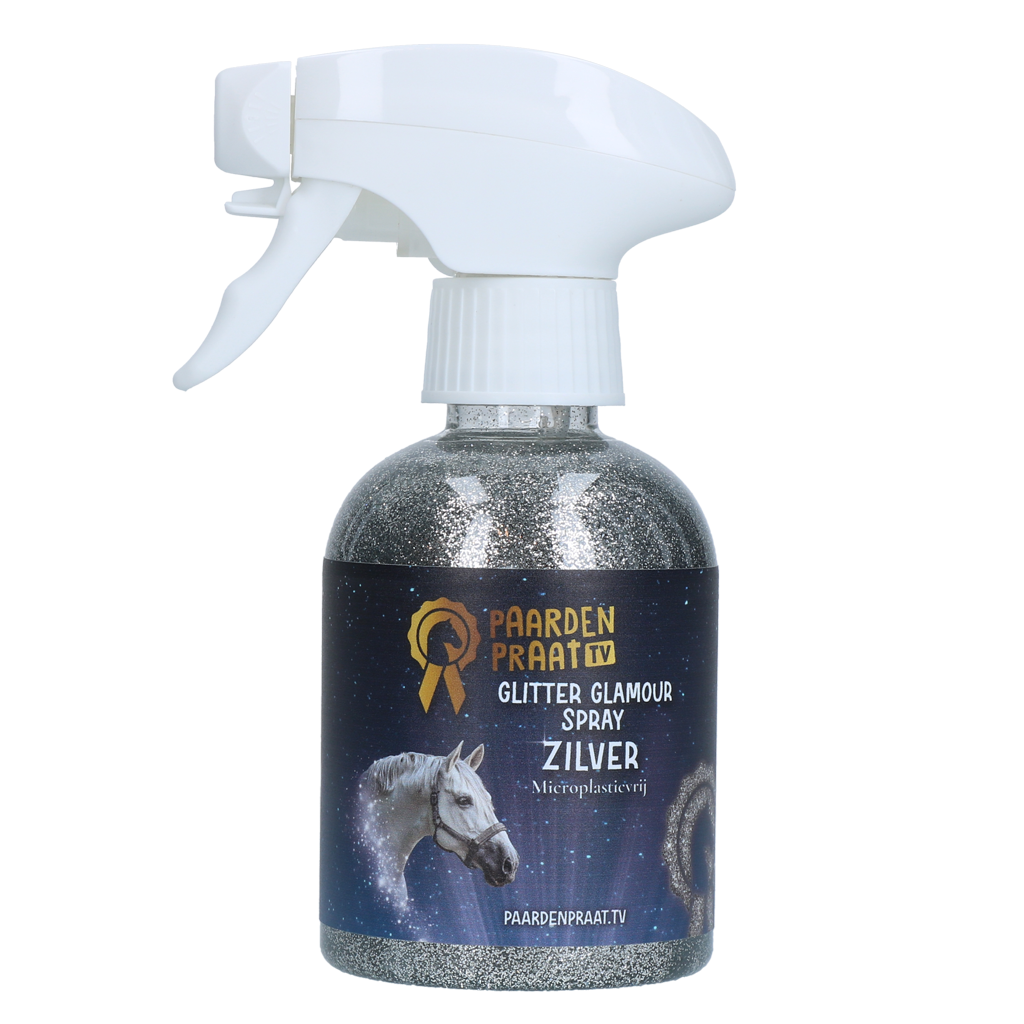 Paardenpraat TV Glitter Glamour Spray Zilver