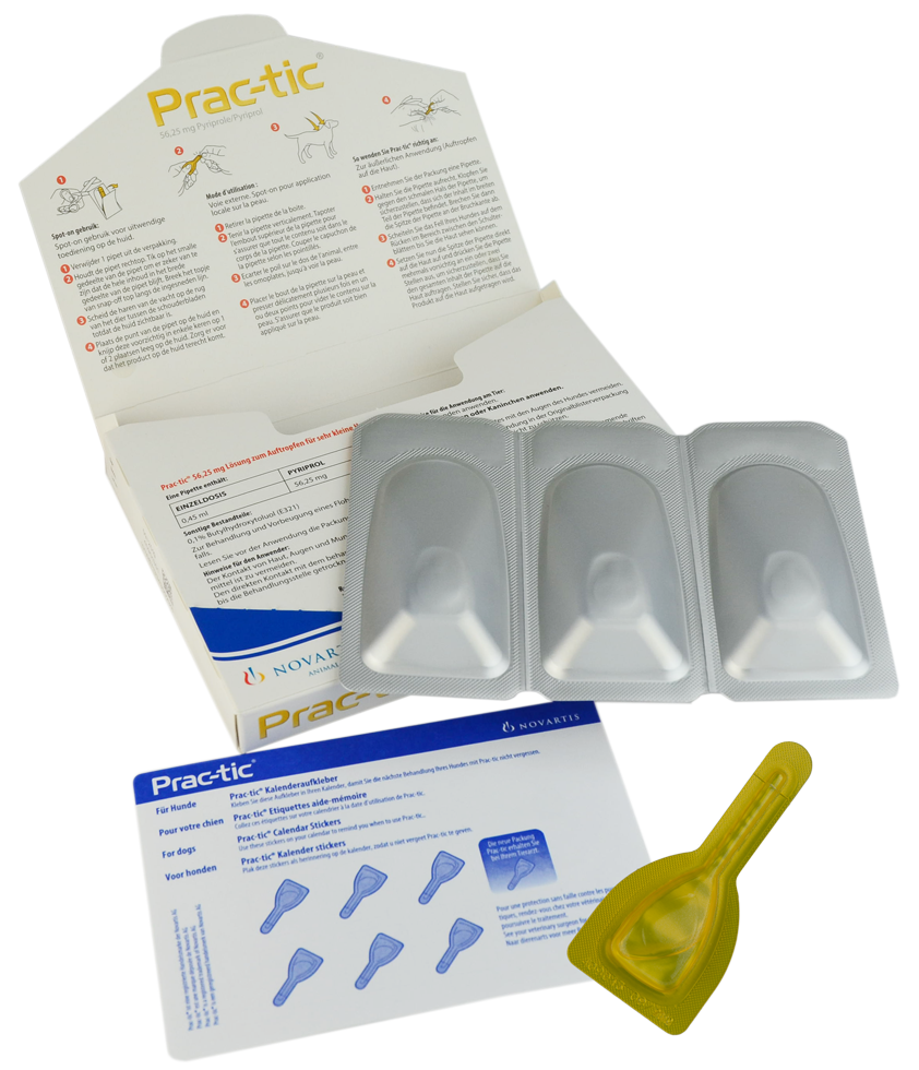 Prac-Tic Teken en vlooien druppels 2 tot 4,5 kg