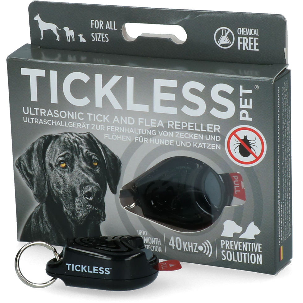 Tickless Pet minimaal 6 maanden bescherming Zwart