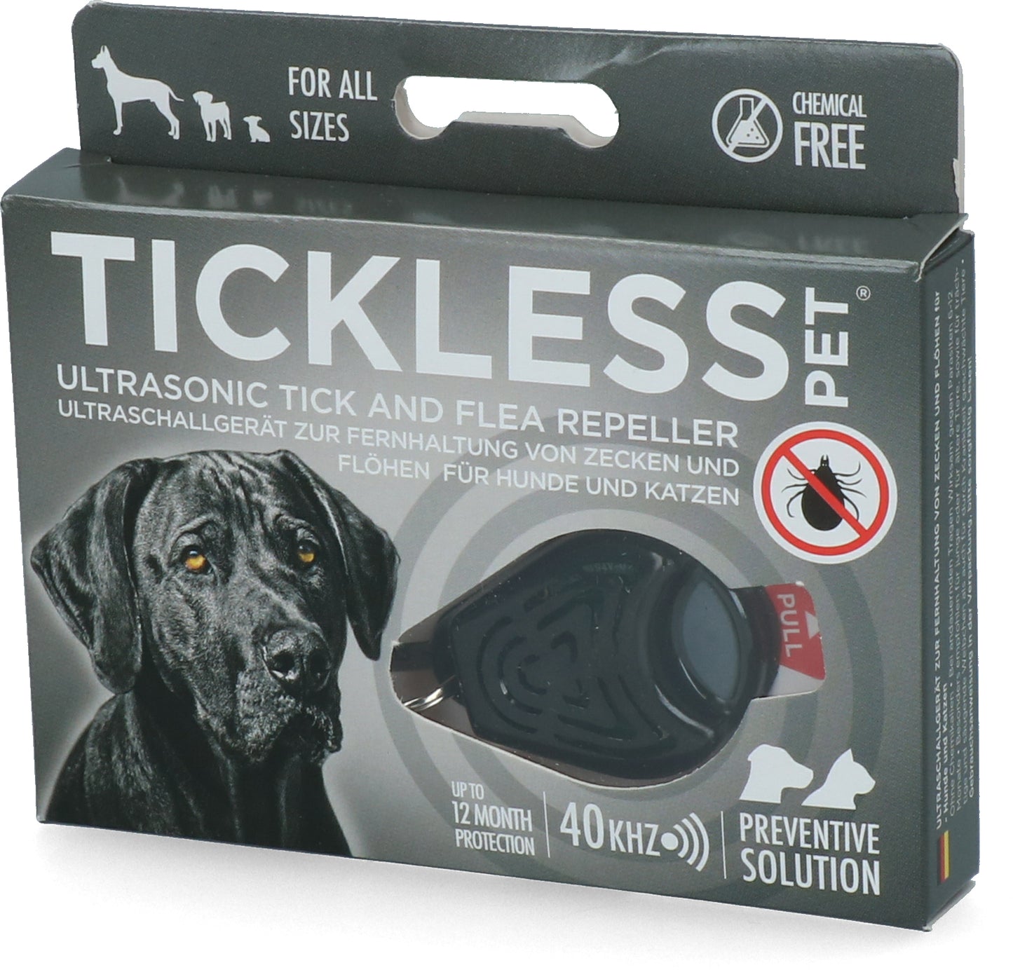 Tickless Pet minimaal 6 maanden bescherming Zwart