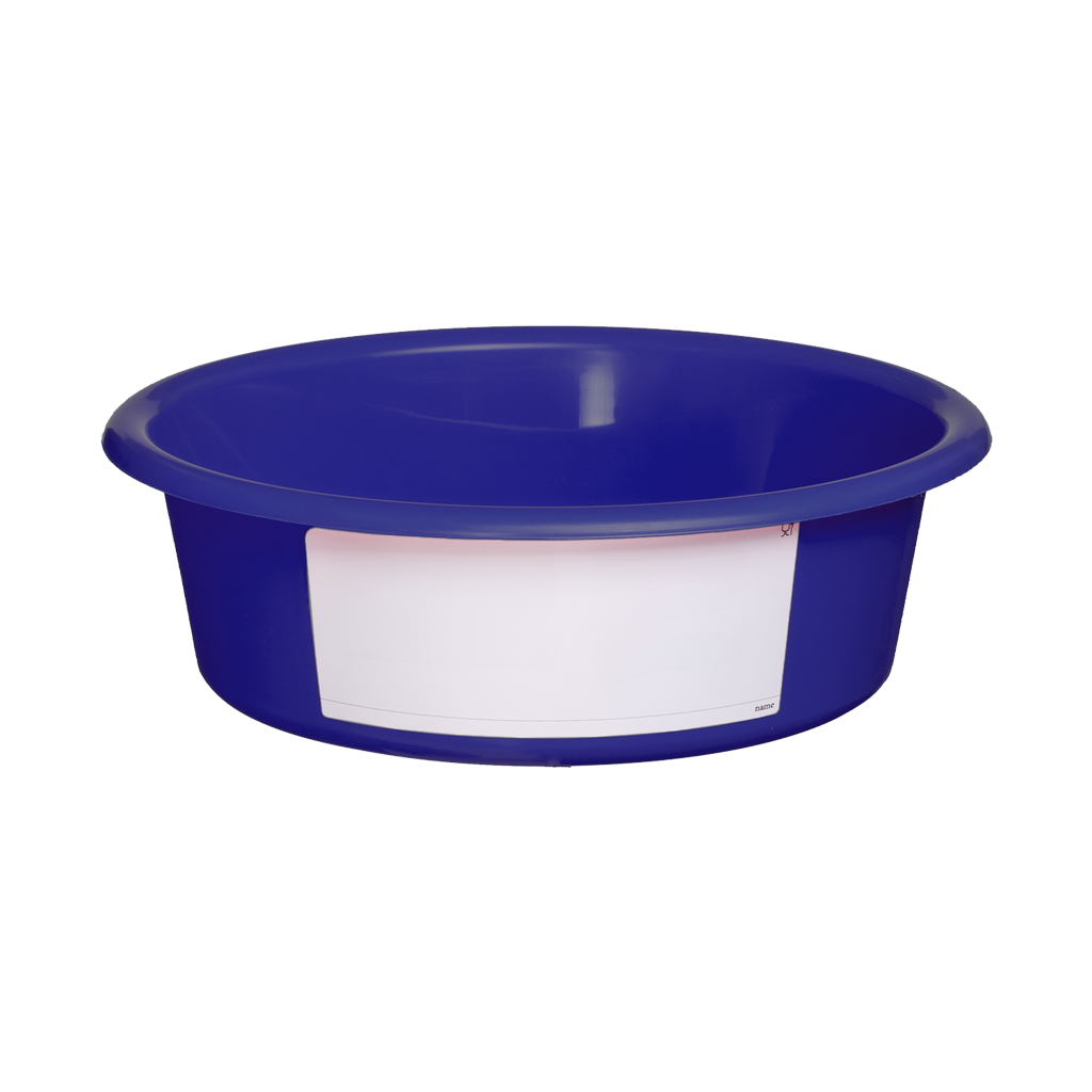 Voerbak 6 l Blauw (met wit label)