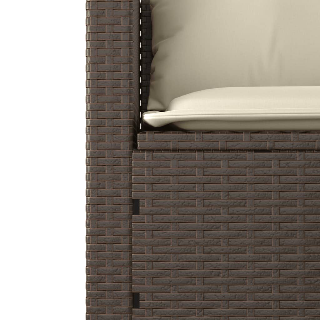 3-Delige Loungeset Met Kussens Poly Rattan