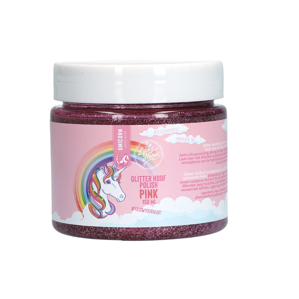 Lucky Horse Glitter Hoeflak Roze