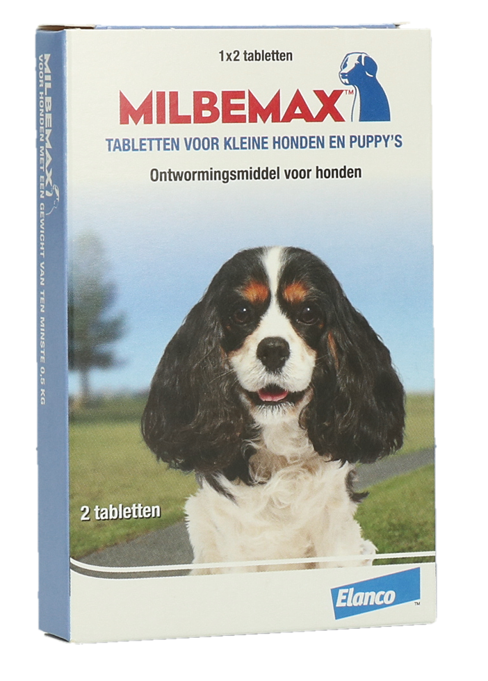 Milbemax Tabletten Puppy/Kleine hond <5kg 2 tabl.