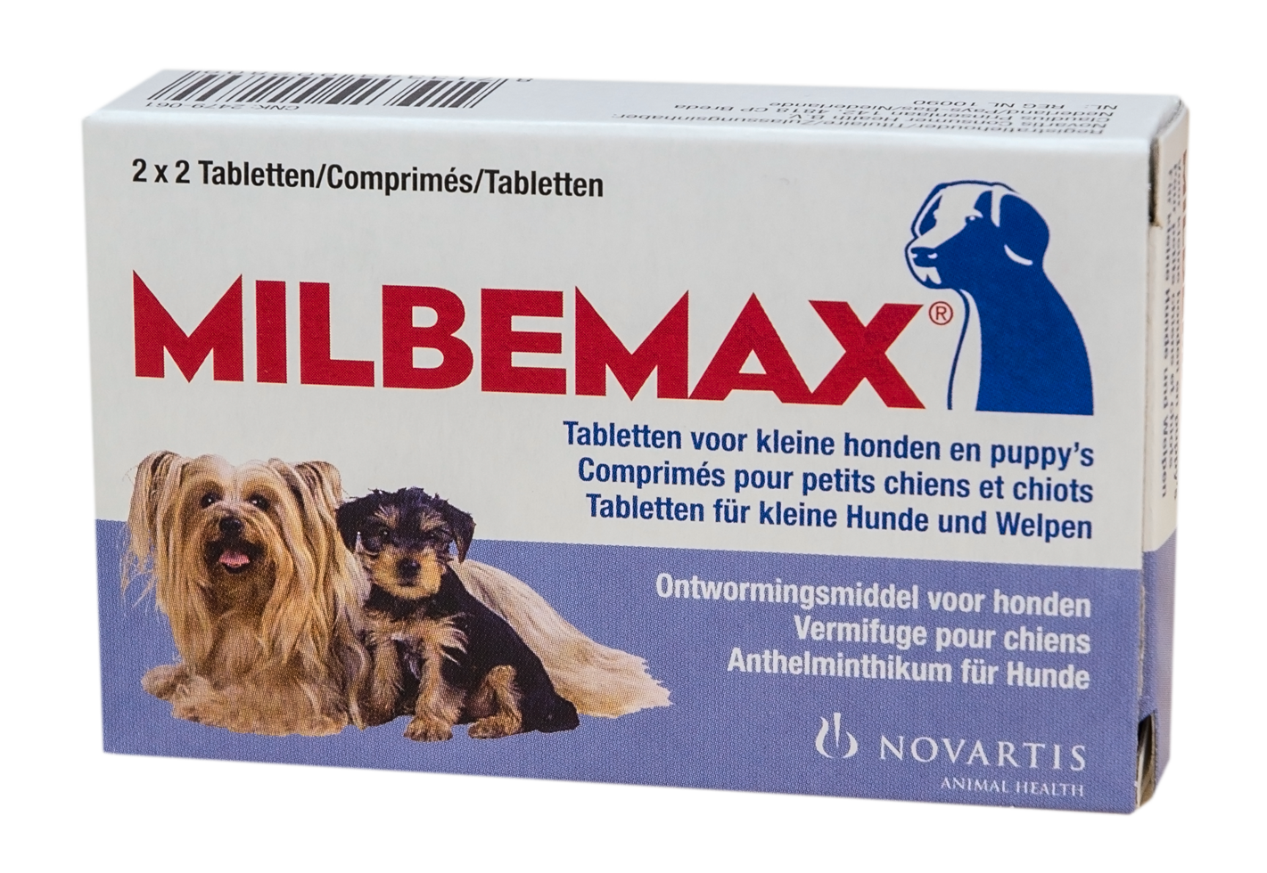 Milbemax Tabletten Puppy/Kleine hond <5kg 4 tabl.