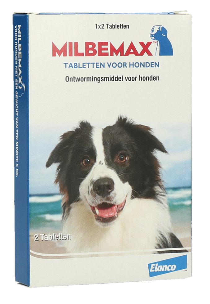 Milbemax Tabletten Hond Groot 5-75kg 2 tabl.