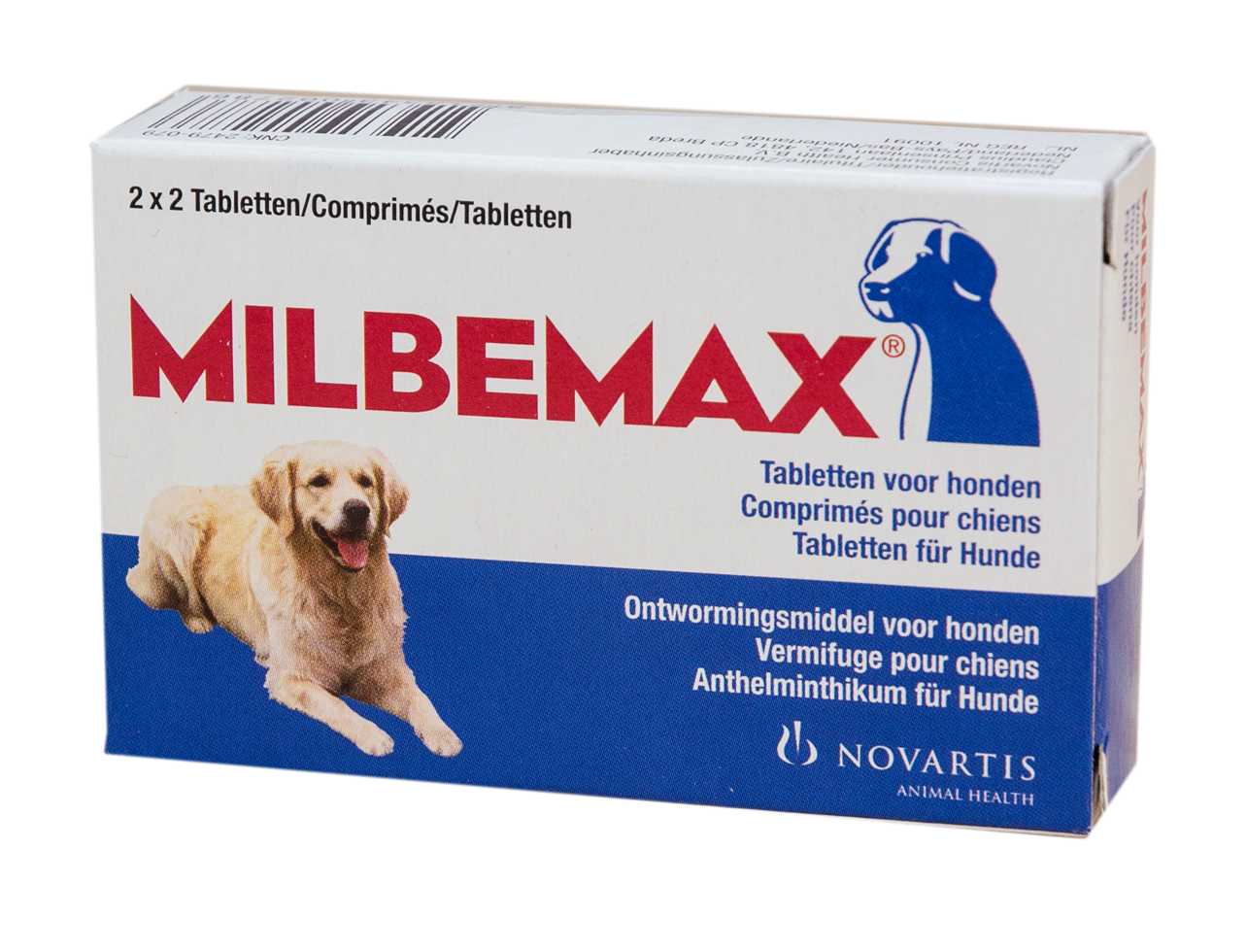 Milbemax Tabletten Hond Groot 5-75kg 4 tabl.