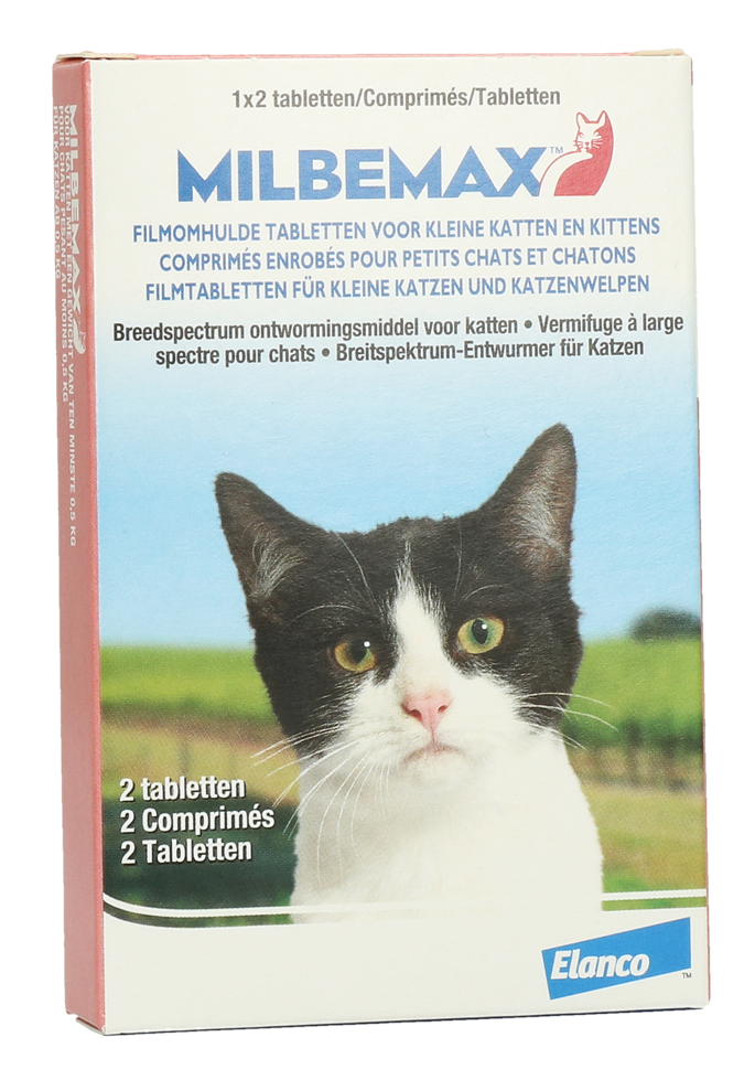Milbemax Tabletten Kitten/Kat Klein R 0,5-2kg 2 tabl.
