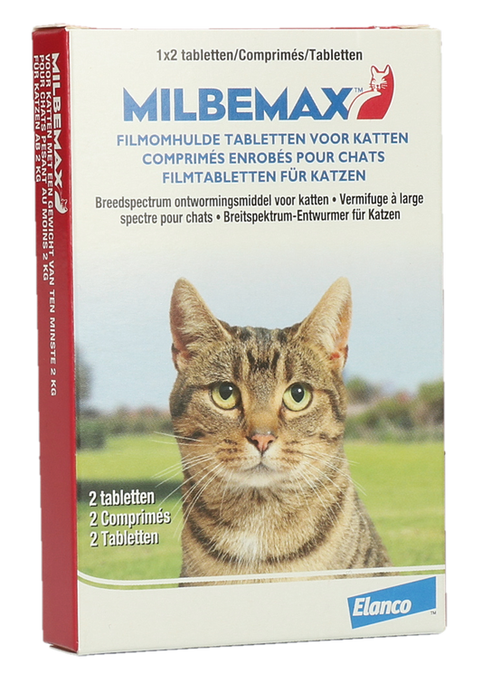 Milbemax Tabletten Kat Groot >2kg 2 tabl.
