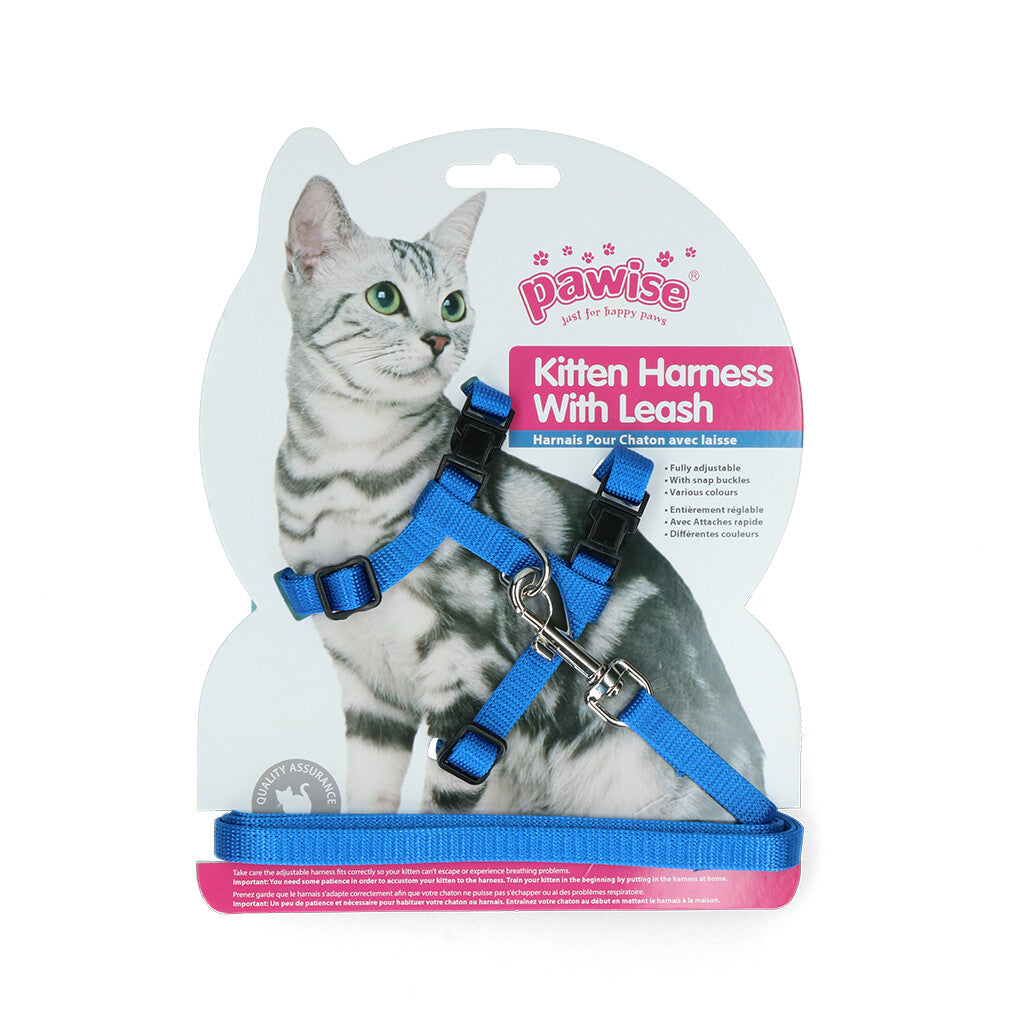 Pawise Kitten Harness Leash- Blue - Zimpel