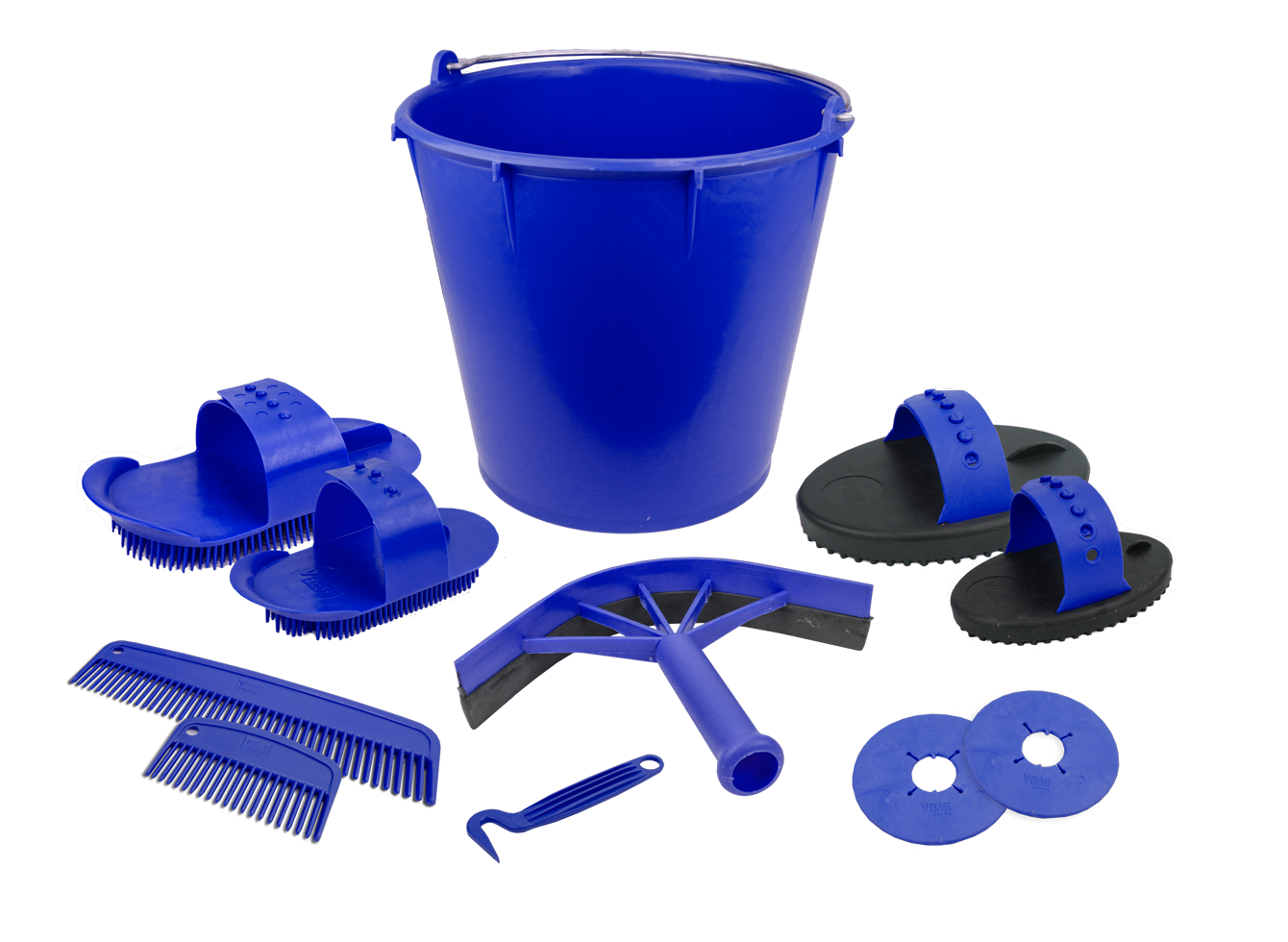 Poetsset van 10 items in emmer Blauw