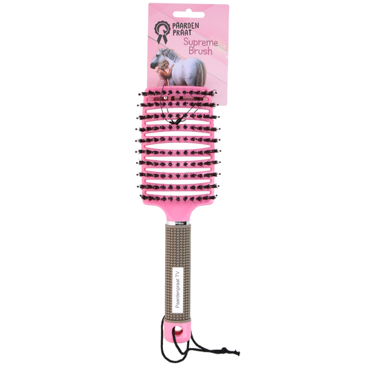 Paardenpraat Horse Supreme Borstel Roze