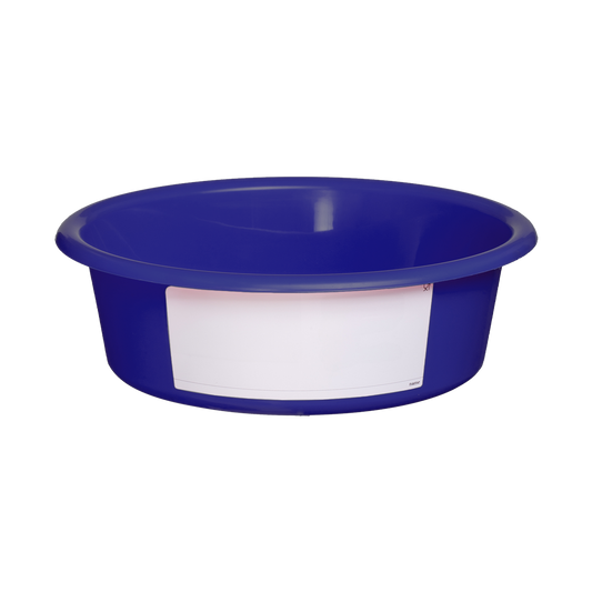 Voerbak 6 l Blauw (met wit label)